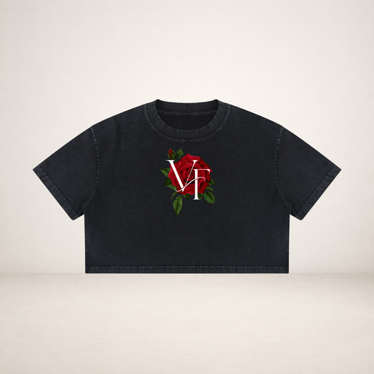 VANTAFIT Rose Crop T-Shirt