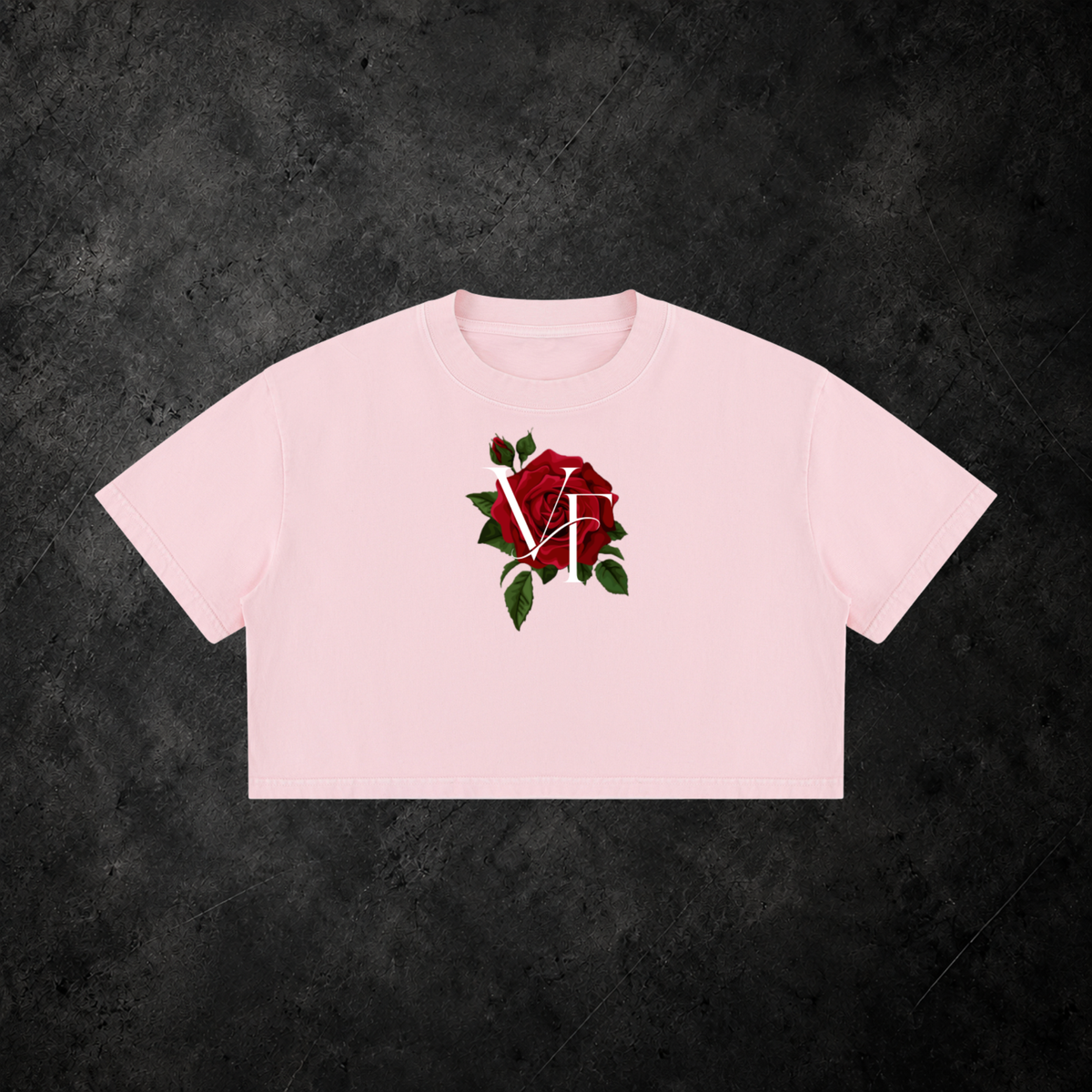VANTAFIT Rose Crop T-Shirt