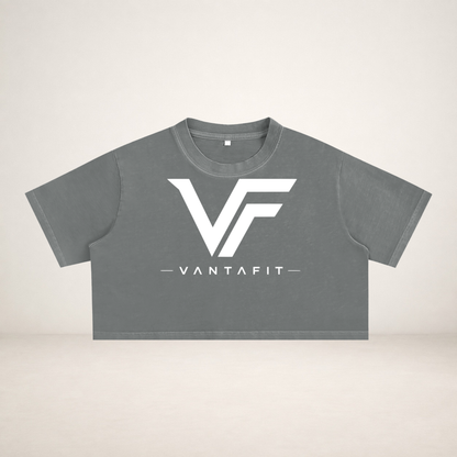 VANTAFIT Snow Wash Crop Tee