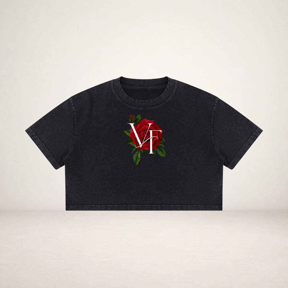 VANTAFIT Rose Crop T-Shirt