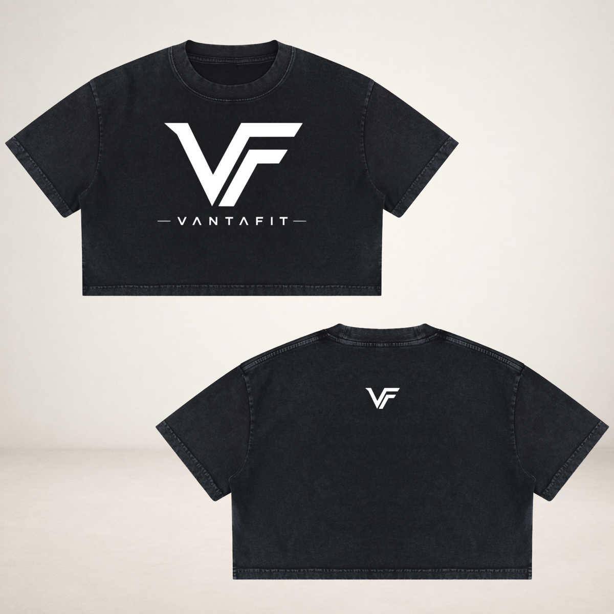 VANTAFIT Mineral Wash Crop Tee