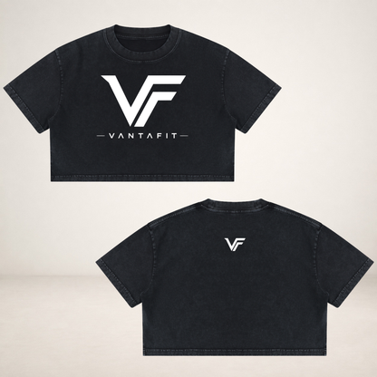 VANTAFIT Mineral Wash Crop Tee
