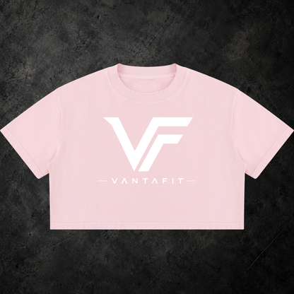 VANTAFIT Mineral Wash Crop Tee
