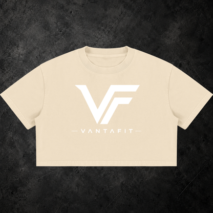 VANTAFIT Mineral Wash Crop Tee