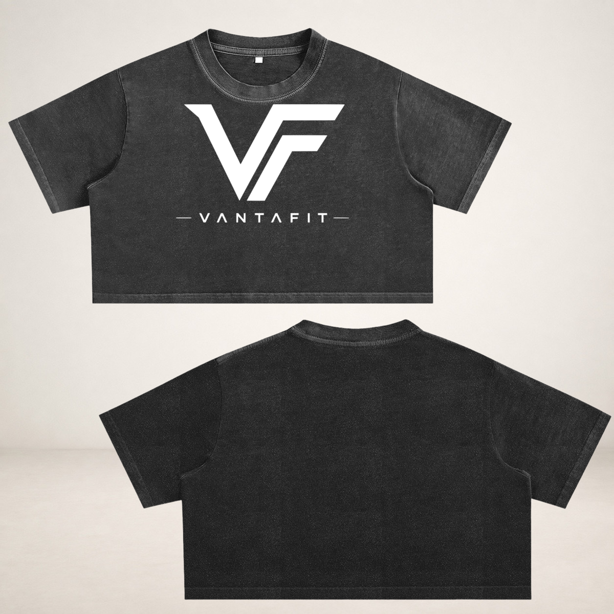 VANTAFIT Snow Wash Crop Tee