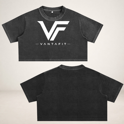 VANTAFIT Snow Wash Crop Tee