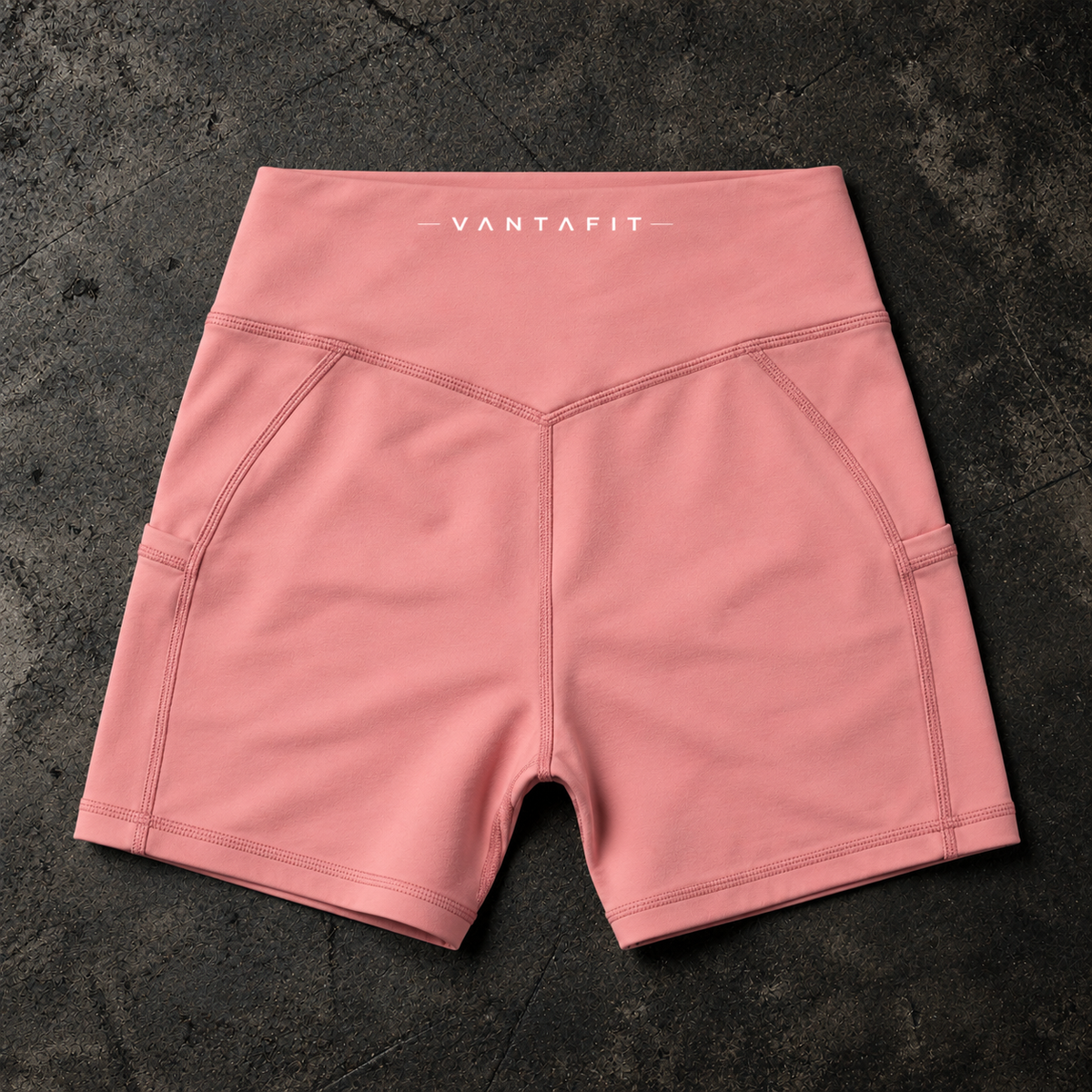 VANTAFIT High Rise Pocket Yoga Shorts
