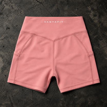 VANTAFIT High Rise Pocket Yoga Shorts