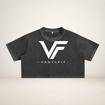 VANTAFIT Snow Wash Crop Tee