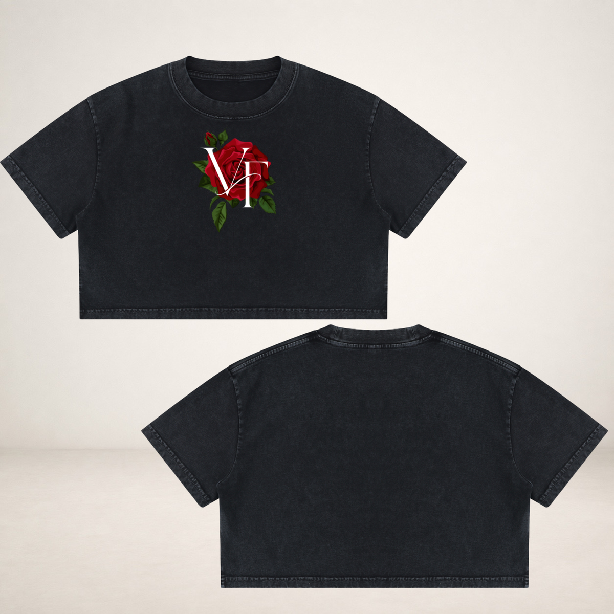 VANTAFIT Rose Crop T-Shirt
