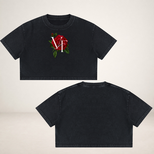 VANTAFIT Rose Crop T-Shirt