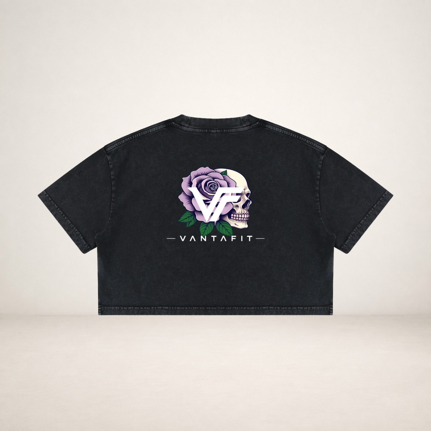 Purple Rose Mineral Wash Crop Tee